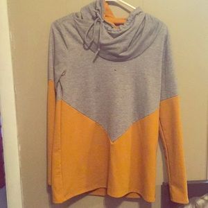 Yellow and grey sweater medium size